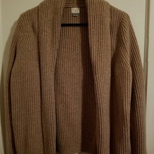 A New Day Chunky Knit Beige Cardigan Sweater Size M